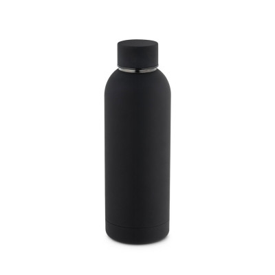 ODIN. Double wall vacuum stainless steel (36 recycled) bottle with rubber coating 550 mL
